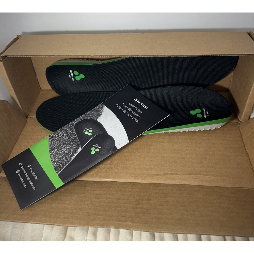 Protalus T100 Elite Insole shock absorbing Green & Black Size 12.5 Women's NEW